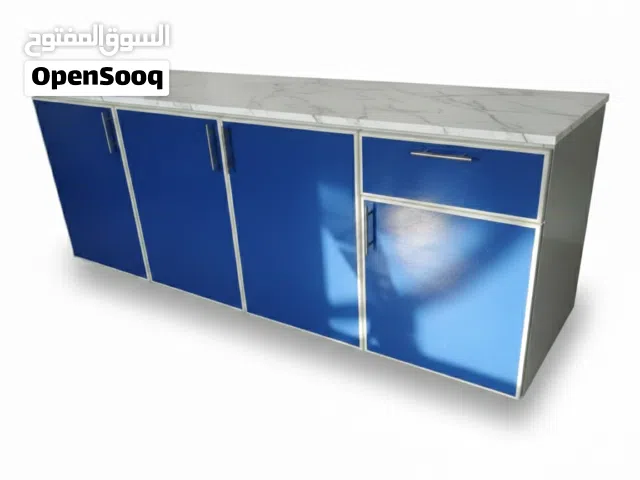 دولاب المنيوم 2 متر مع الرخام وبدون الرخام