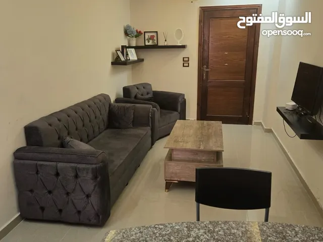 استوديو مفروش بحالة ممتازة للايجار اربد خلف السيفواي عمارة ريماس 24. طابق شبه ارضي