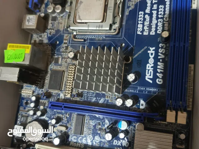 مذربورد ومعالج core 2 dou ورام 2 جيجا وبور 400 واط