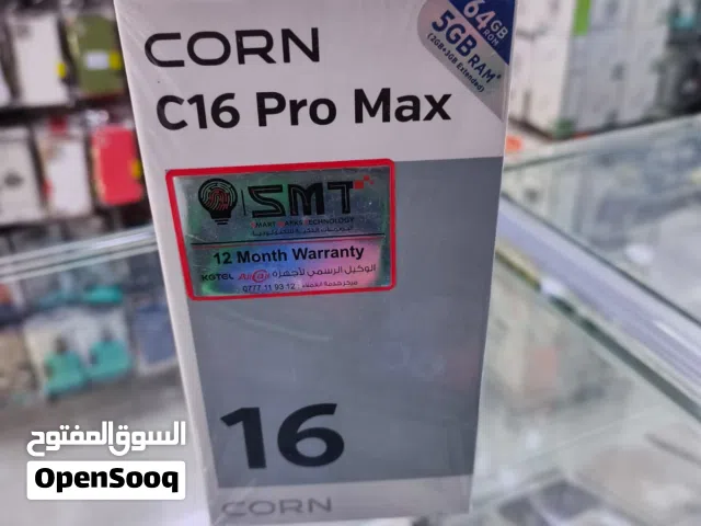 Corn C16 Pro Max شاشة كبيرة 6.6 إنش أداء جيد للاستخدام اليومي بطارية  رام5 ذاكرة 64 يوجد توصيل