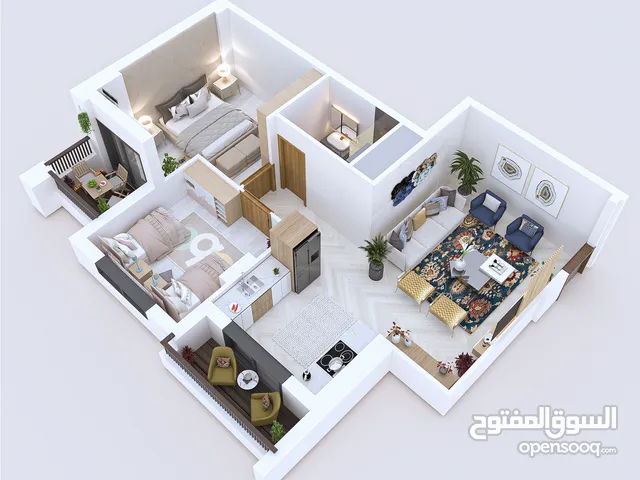 105 m2 2 Bedrooms Apartments for Sale in Ramallah and Al-Bireh Al Manara