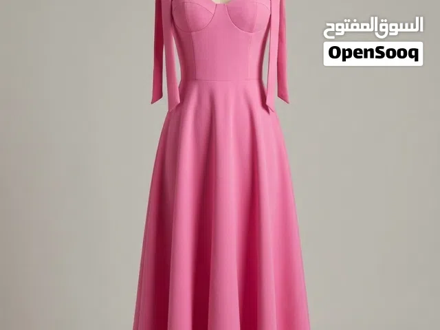 فستان سهرة وردي أنيق (ماركة Etika Fashion) - لبسة واحدة فقط