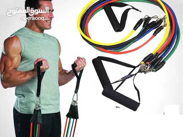مجموعة الحبال المطاطية للتمارين الرياضية و لشد الجسم