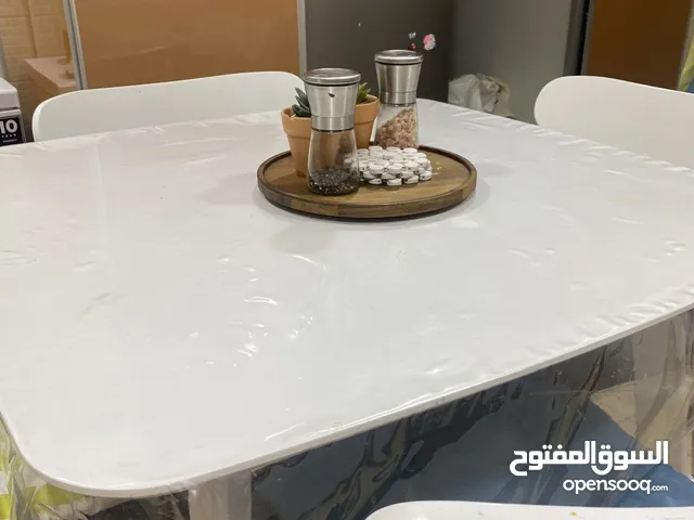 High dining table with high chairs from home box new