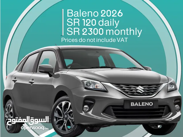 Suzuki Baleno 2026 for rent in Khobar - Free delivery for monthly rental