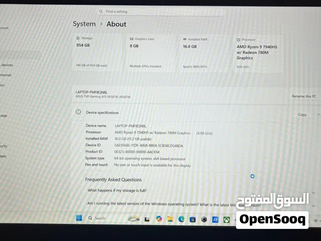 Windows Asus for sale  in Dubai