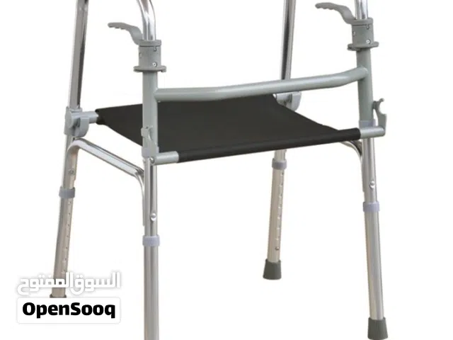 مشاية (ووكر) قابلة للطي ومزودة بمقعد قماشي النخب الاول قابل لتعديل الارتفاع