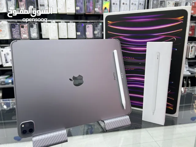 iPad Pro 2022 (12.9 inch ) WIFI + Cellular  ايباد برو 2022 معالج M2  معه القلم الاصلي 2g و الكرتونة