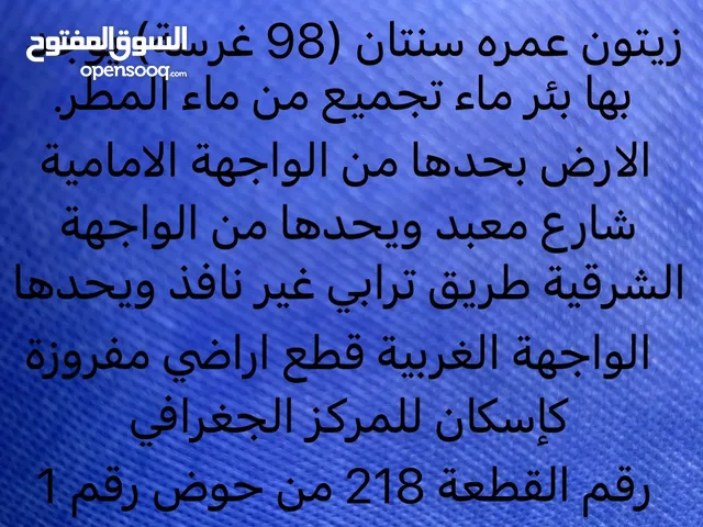 ارض زراعية للبيع في صروت - الزرقاء
