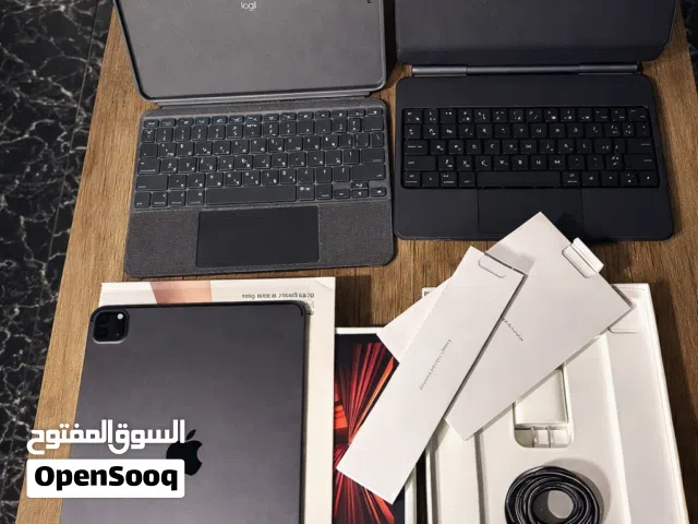 Ipad pro M1 - 11 inch  ايباد برو ام 1 - 11 انش  مع قلم ابل الجيل الثاني + كيبوردين