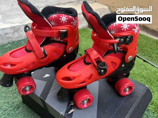 roller skates in red.