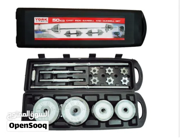 مجموعه دامبلز وبارات ماركه يورك 50 كجم