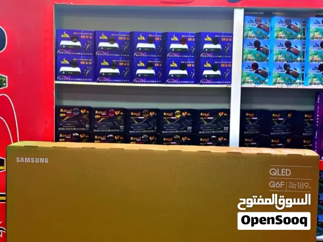 شاشة سامسونج 75 انش QLED 4ksmart Q6F مع قاعده جداريه بسرعه الجمله تتوفر لدينا خدمة التوصيل