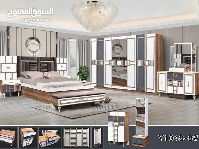 BIG BEDROOM SET WITH MATTRESS 10 PCS WITH FITTING/غرف نوم مع دوشج ۱۰ قطع مع ترکيب کبير غرف نوم