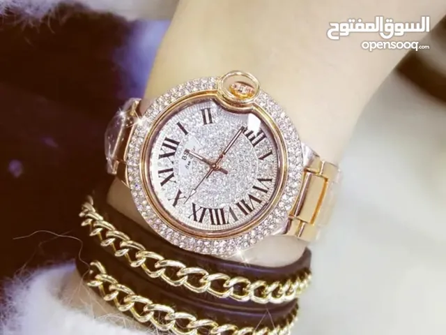 ساعة الفخامة الاصلية من ماركة Bee Sister لا يتغير لونها وبمحرك ياباني مع كرت الضمان وعلبة الماركة