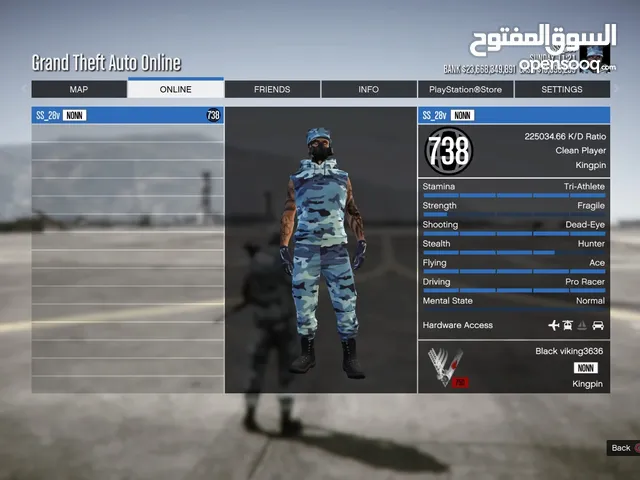 PS+ Accounts and Characters for Sale in Al Batinah