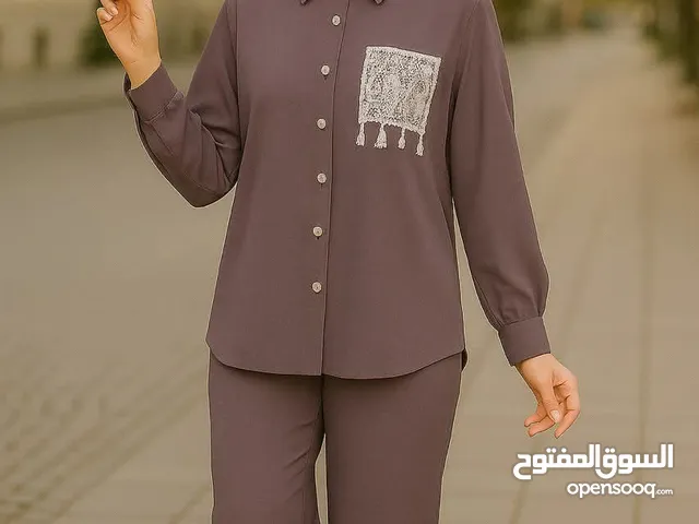 طقم ستاتي قميص و بنطلون خامة السي واي