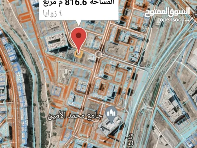 أرض للبيع سكني تجاري 800 متر أول خط منطقة جامع محمد الأمين