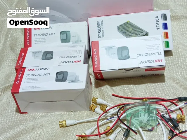 منظومة كاميرات مراقبة Hikvision أصلية 4 كاميرات + DVR UNV كاملة للبيع