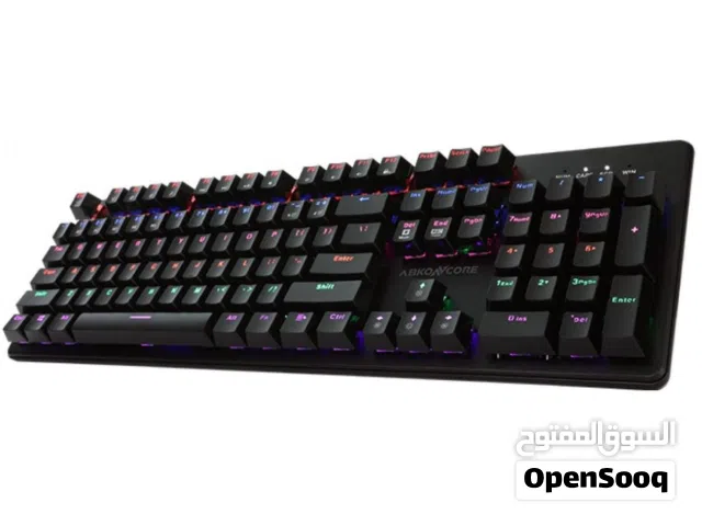 كيبورد سلكي ميكانيكي اصلي ABKONCORE K595 USB WIRED KEYBOARD BLUE SWITCH