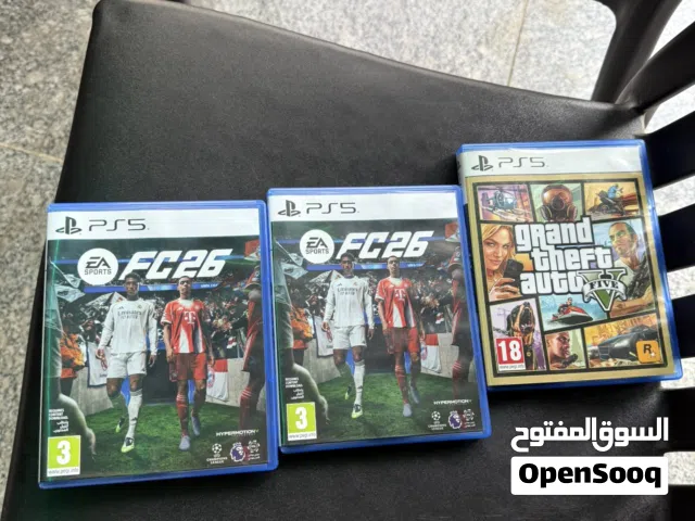 اقراص فيفا 26 عدد 2 وgtav قرص واحد سعر القرص الفيفا الواحد55الف وال gta سعره 25الف