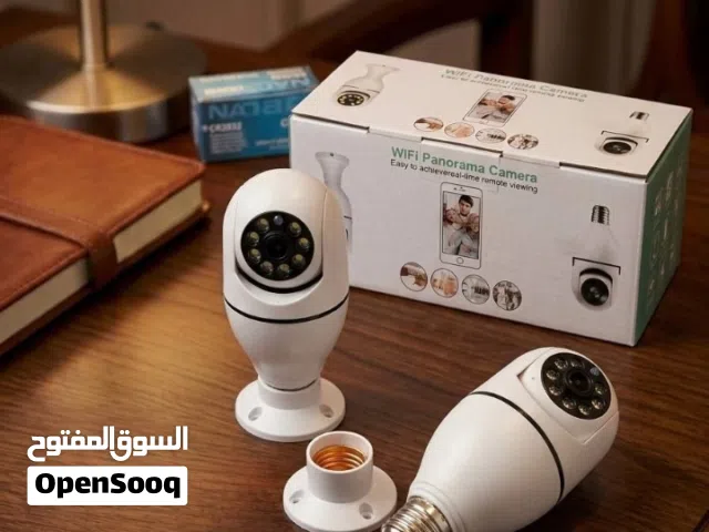 كاميرا مراقبة بانوراما WiFi تصوير بزاوية 360° لرؤية كاملة بدون نقاط عمياء اتصال مباشر بالهاتف