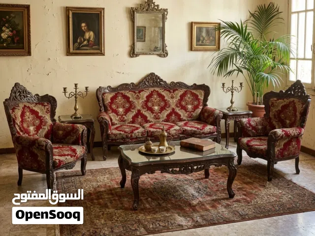 طقم كنب قديم (أنتيك) باروك فرنسي خشب زان