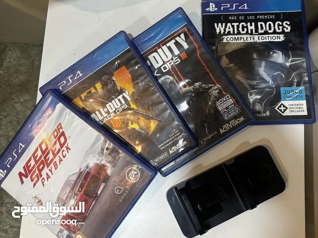 ps4games cod3and4 watch dogs and need speed payback with dual charger