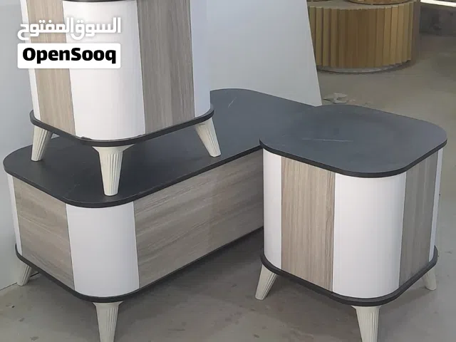 طاولات وسط خشب ودهان الون اختياري مكون من ثلاث قطع تفصيل حسب المقاس