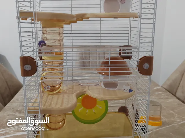 قفص هامستر 3 طوابق جميل جدا ولونه جميل