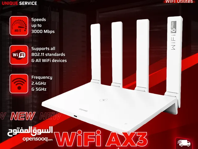 راوتر انترنت شبكات انترنت وايرلس هواوي Huawei wifi 6 router ax3 for internet connection