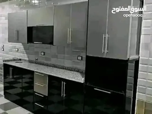 مطابخ المونيوم أنيقة وجميلة المتر كامل بالرخام