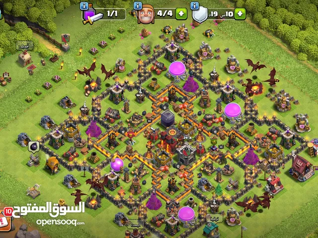 حساب لعبة كلاش اوف كلانس ،المستوئ العاشر، للبيع..