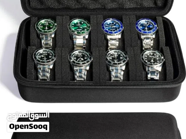 حافظة سفر للساعات، صندوق تخزين بـ 8 خانات