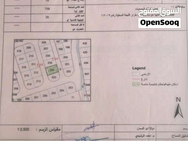أرض للبيع السلط السرو  بجانب مركز صحي السرو