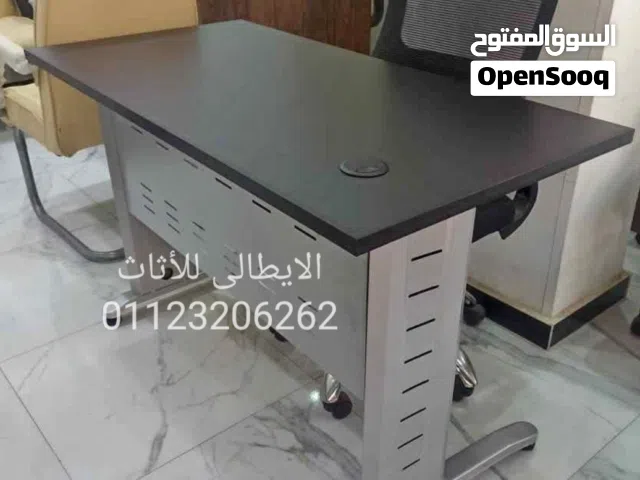مكتب موظفين او للبيت بوحده ادراج مقاس 120 سم جسم معدن وخشب mdf  متوفر الوان