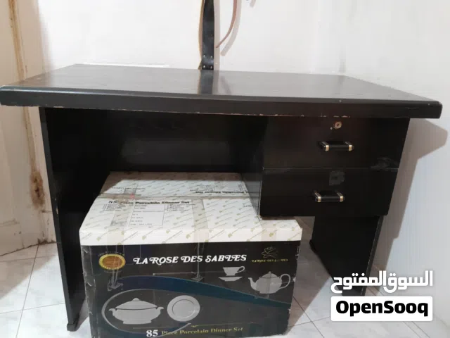 مكتب خشب زان اسود درجين متين