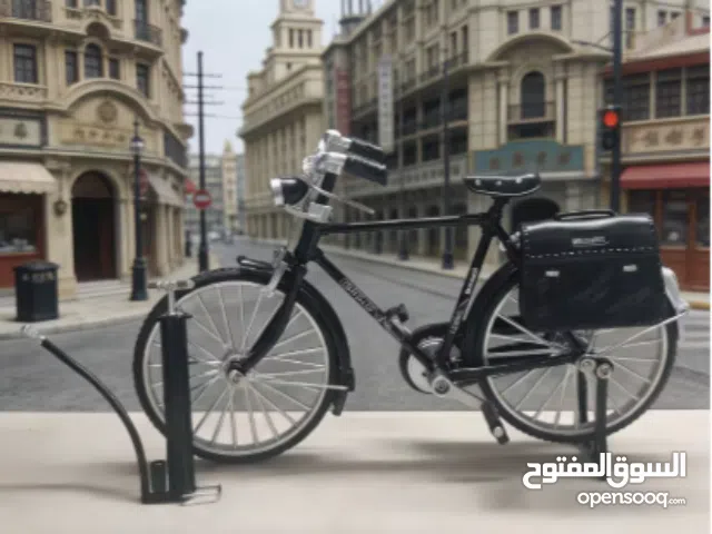 مجموعة نموذج دراجة هوائية ريترو بمقاس، تتضمن منفاخًا وصندوقًا،