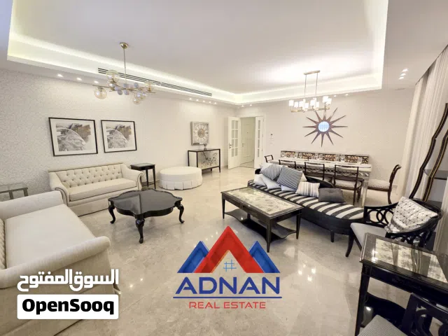 ام اذينه شقة ارضية مفروشة 4 نوم مساحة 250 متر مع كراج ومدخل خاص