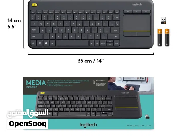 الاصلي كيبورد K400 Plus Logitiech + لصقة حروف هدية