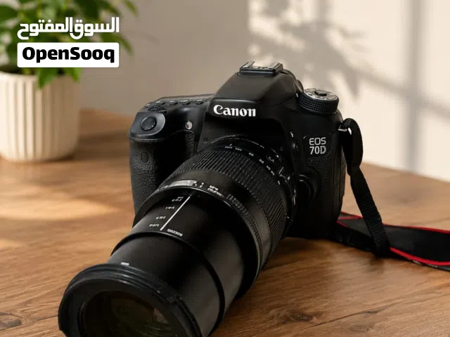 للبيع Canon EOS 70D مع عدسة Sigma 18-200mm شبه جديده