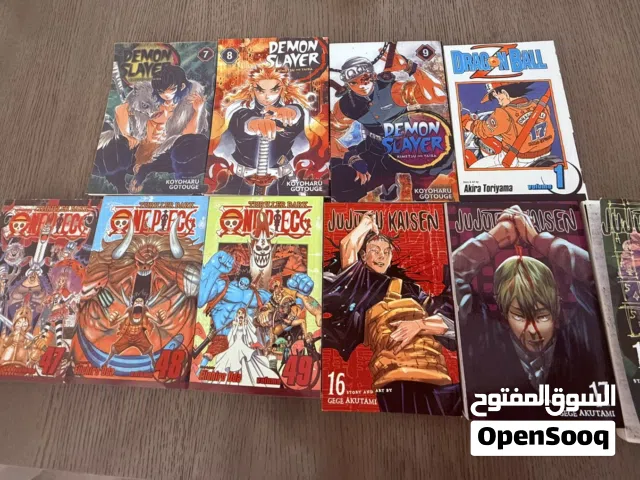 Manga jujitsu kaisen ,demon slayer, dragon ball, one piece
