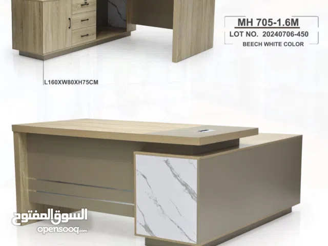 مكتب مدير حرف L مقاس 1.8 متر بي 79.9 ومقاس مترين بي 89.9 L-shaped executive desk, 1.8 meters for 79.