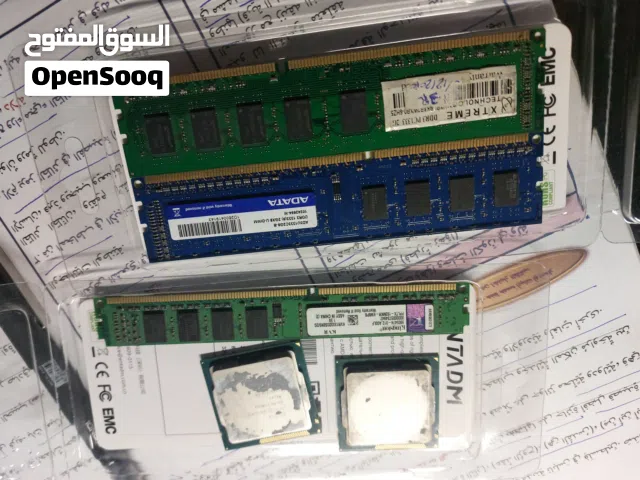 راماااات ddr 3 2gb ثلاث حبات موجود + معالج i3 3240 + معالج انتل بنتيوم g2020 للبيع بسعر حرق