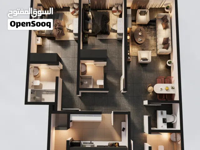 2BHK-شقة من غرفتين + غرفة خادمه