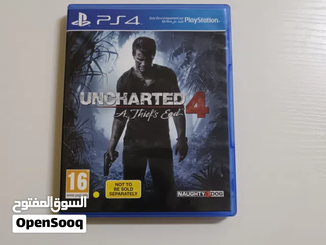 سيدي مستعمل Uncharted 4 نظيف شبه جديد استعمال اسبوع واحد قصة مشوقة مع الغاز ومغامرة .