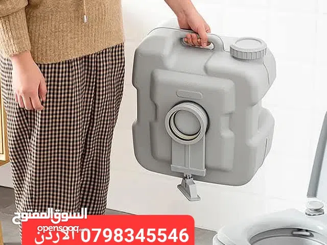 تواليت متنقل حمامات للسفر + التخييم كرسي تواليت للمرضى حلول طبية مرحاض متنقل مع خزان ماء داخلي 10 لت