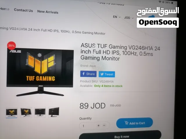 24" Asus monitors for sale  in Madaba