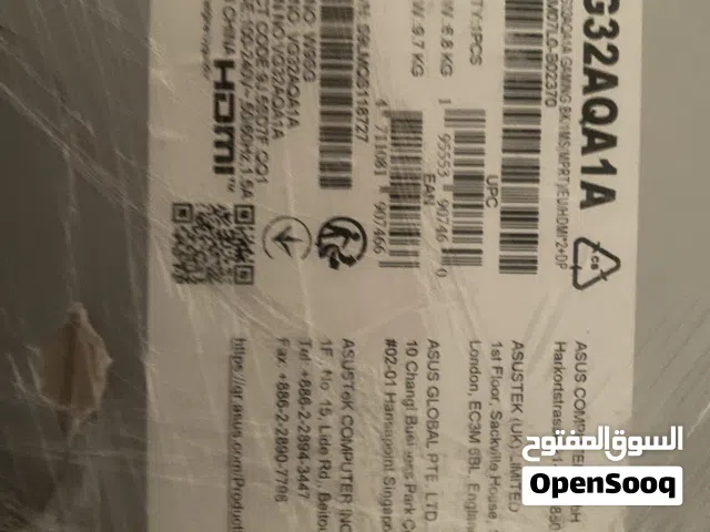 شاشة ASUS TUF Gaming 31.5” 2K 170Hz بحالة ممتاز