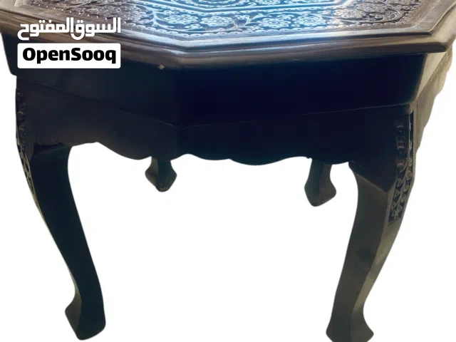 طقم طاولة وسط زان حفر صناعة باكستان